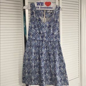 Milly Blue & White Scroll Dress
